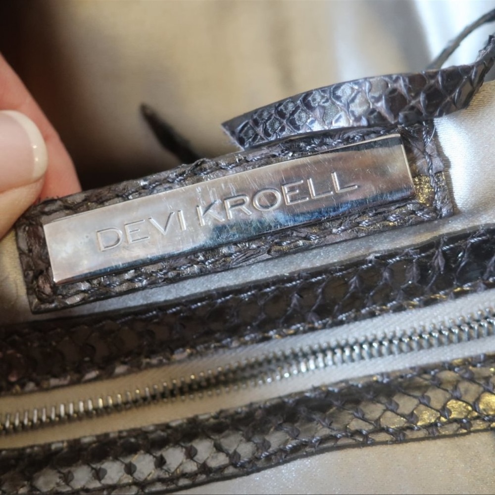 Authentic Devi Kroell Python Hobo Handbag Purse C… - image 5